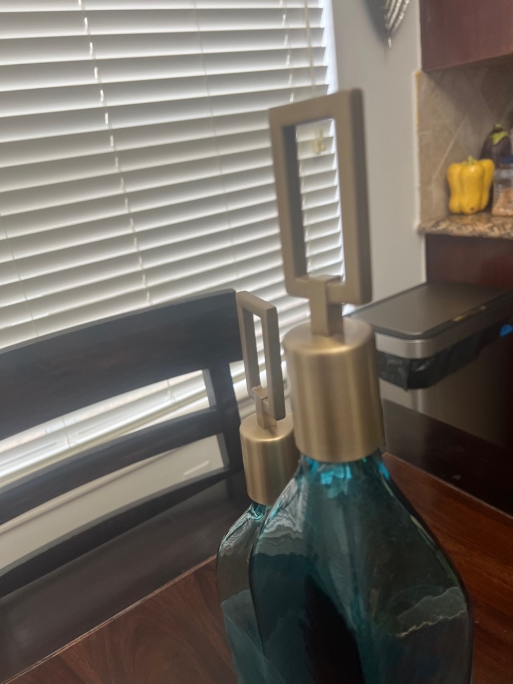 The Uttermost Annabella Teal Blue Textured (2 piece set) Glass Bottles Accents - Picture 2 of 10